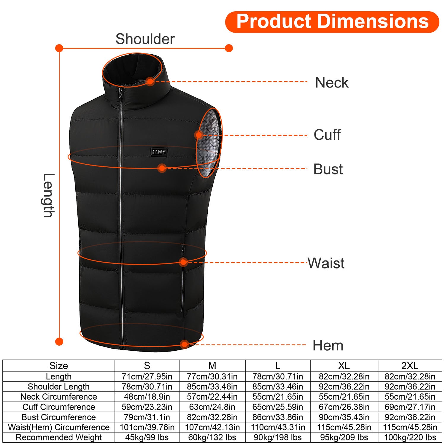 Smart heated vest