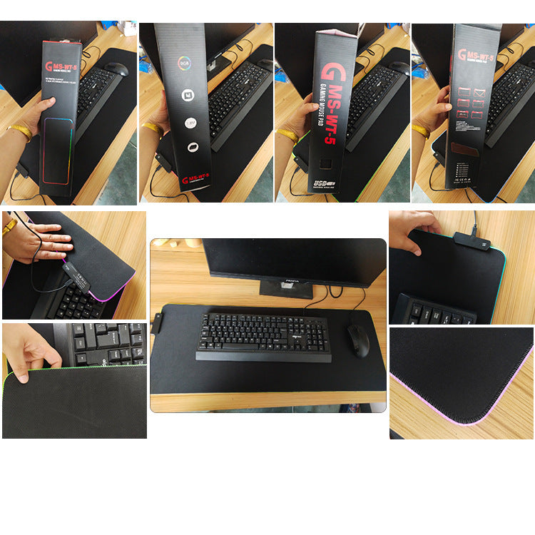 Colorful RGB Glowing Magic Color Mouse Pad
